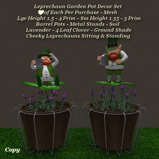 Leprechaun Garden Pot Decor Set1