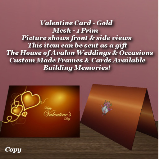 Valentine Card Gold1