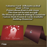 Valentine Card Silhouette on Red1