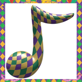 Mardi Gras Music Note