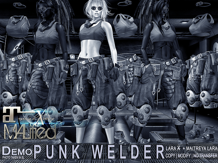 LaraX Lara DEMO MALified: 6x Punk Welder Outfits
