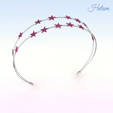 Berry Silver Stars Headband