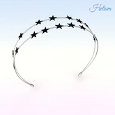 Black Silver Stars Headband