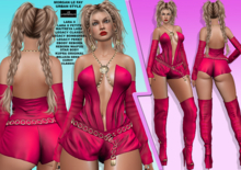 **MORGAN LE FAY MAGENTA URBAN STYLE COMPLETE OUTFIT**