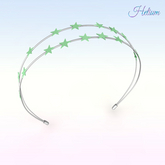 Mint Silver Stars Headband