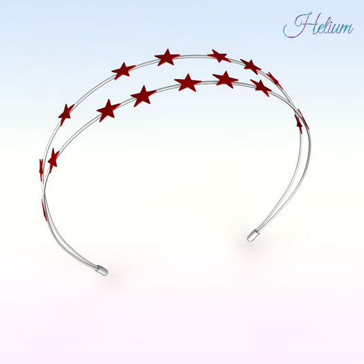 Red Silver Stars Headband