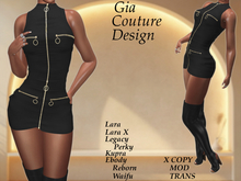 "GCD" Genie Zipper Dress Black