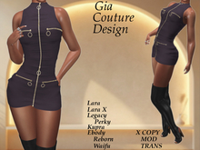 "GCD" Genie Zipper Dress Purple