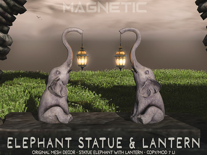 Magnetic - Elephant Statue & Lantern
