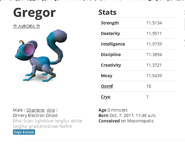 Mossm Cryo Pod - Gregor