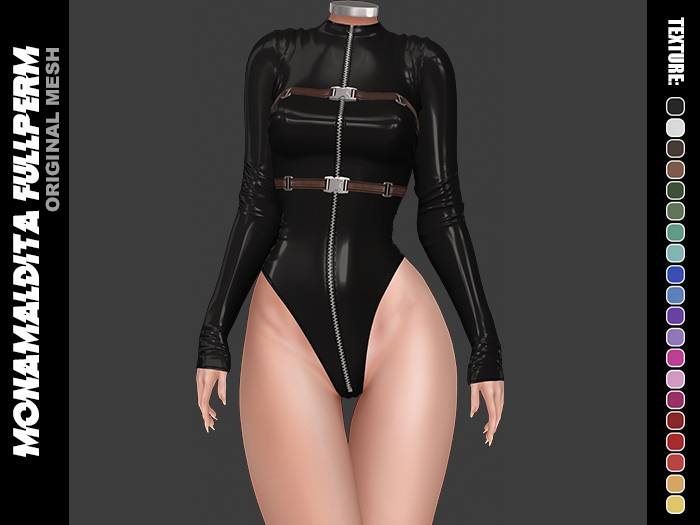 234 - MONAMALDITA - Texture Latex - Bodysuit
