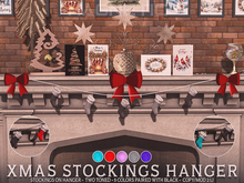 Magnetic - Xmas Stockings Hanger {two toned}