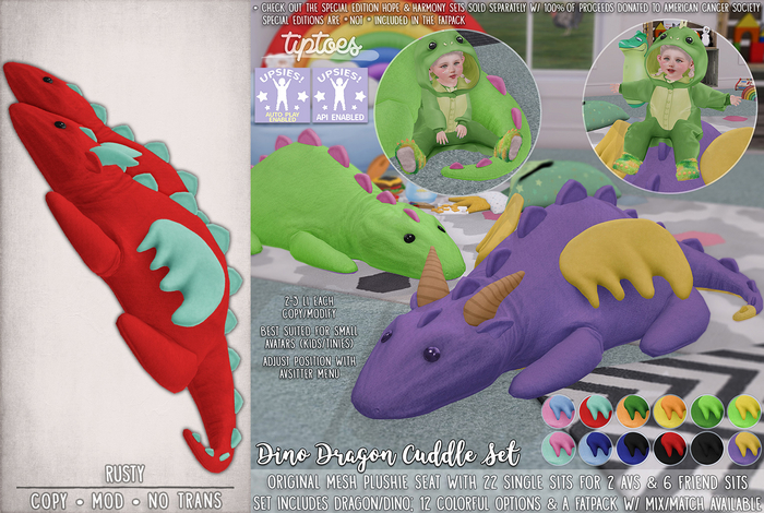 . tiptoes - Dino Dragon Cuddle Set - Rusty