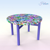 Iridescent Top Balcony Table