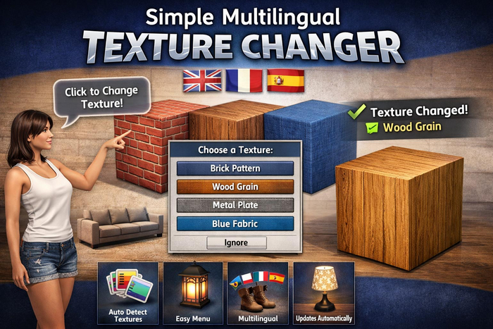 Simple Multilingual Texture Changer Script Full Perm