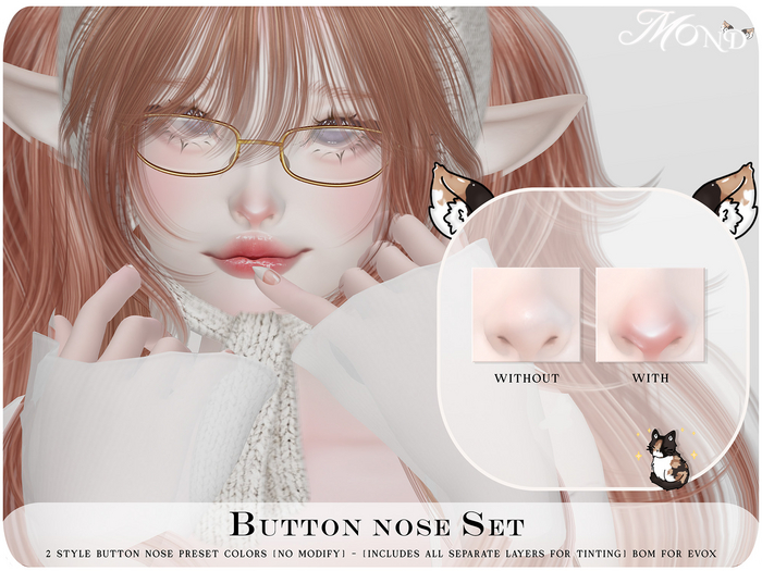 [Mond]Button Nose Set BoM For evoX - Unpack