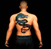 777 - Dragon Blue Ink - BOM Tattoo  50,75,100 %  BOX(Add)