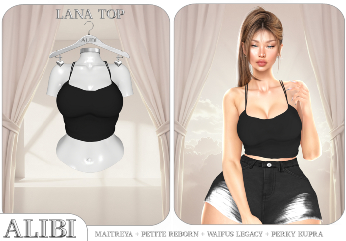 ALIBI - Lana Set Top (Black)