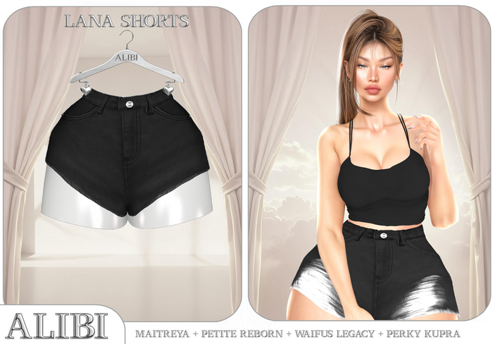 ALIBI - Lana Set Shorts (Black)