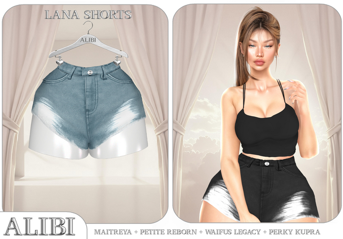 ALIBI - Lana Set Shorts (Light Distressed)