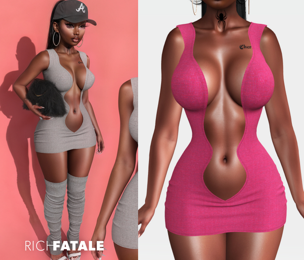 $RICH FATALE - KAY COTTON BODYCON - DOLL