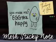 YOU MAKE ME EGGSTRA HAPPY - Thinking of You Sticky Note