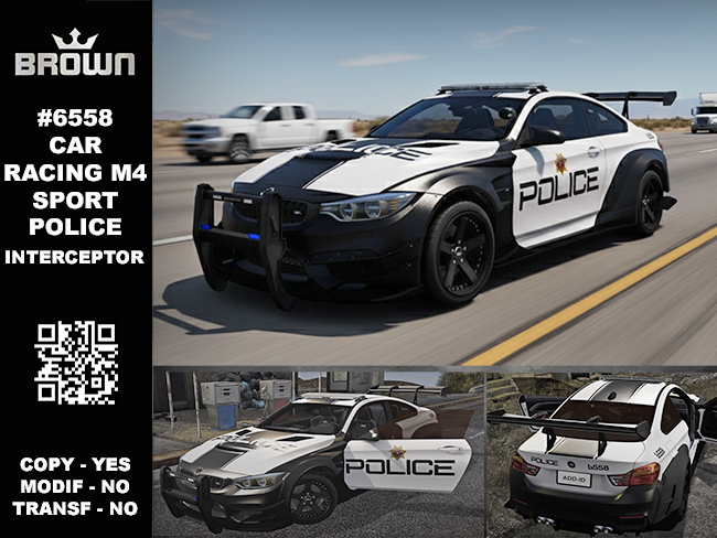 6558# CAR RACING M4 SPORT POLICE INTERCEPTOR