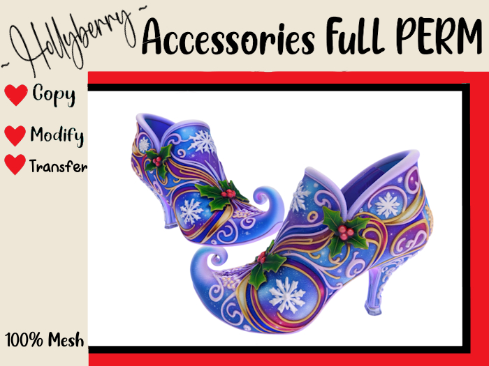 HB: Christmas Snowflake Heel L FuLL PERM