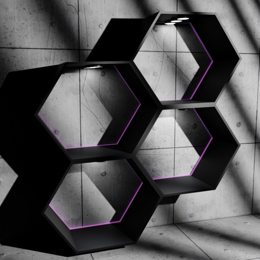 Hive Hex Shelf Purple