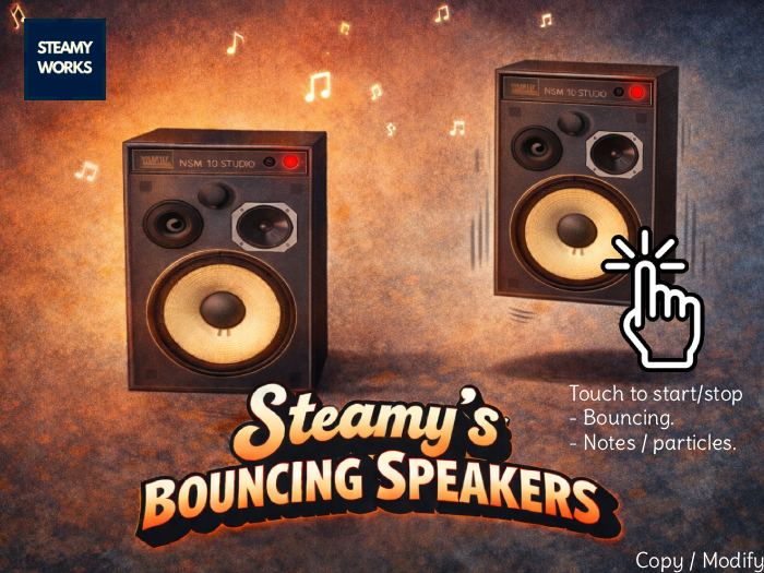 Bouncing Speakers Scripted Effects Click Mesh Notes Particles Switch Toggle Club Decoration Interactive
