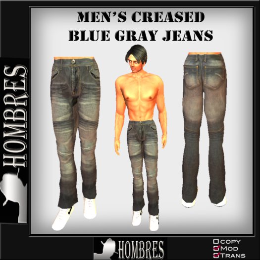 ::HOMBES:: Gray Blue Jeans