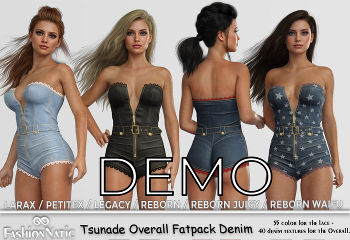 Demo Overall Tsunade Fatpack Denim - Jeans - Reborn, Waifu, Juicy, Legacy, LaraX, PetiteX FashionNatic