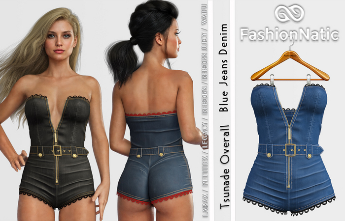 Overall Tsunade Blue Denim - Jeans - Reborn, Waifu, Juicy, Legacy, LaraX, PetiteX FashionNatic