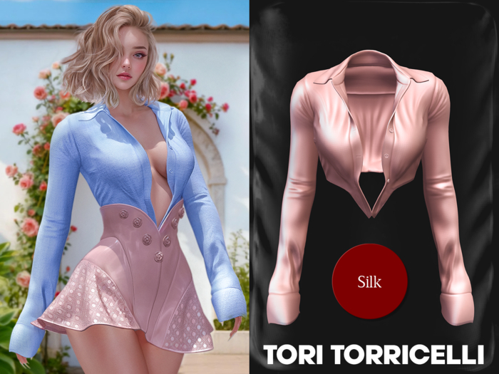 TORI TORRICELLI // Juliette Shirt // SILK Blush