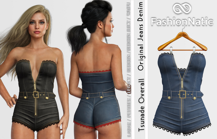 Overall Tsunade Original  Denim - Jeans - Reborn, Waifu, Juicy, Legacy, LaraX, PetiteX FashionNatic