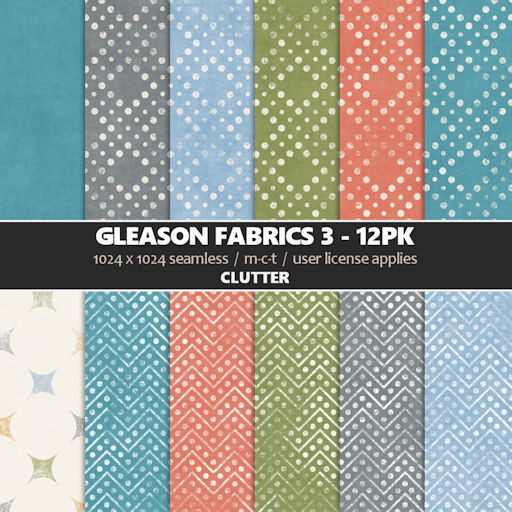 Clutter - Gleason Fabrics 3 - 12PK