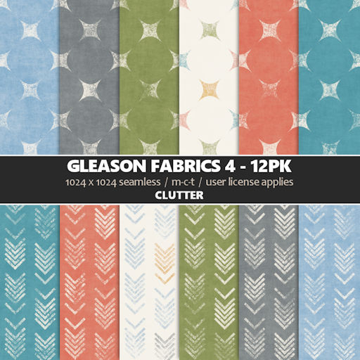 Clutter - Gleason Fabrics 4 - 12PK