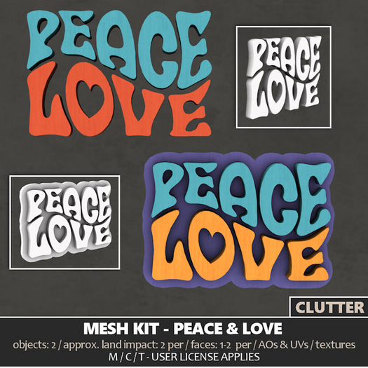 Clutter - Mesh Kit - Peace & Love