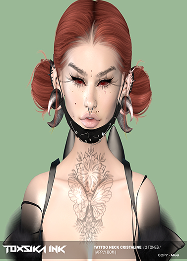ToXSiKa InK - Tattoo Neck Cristaline - BOM - 2 TONES