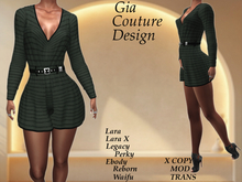 "GCD" Shae Belted Jumper Green