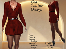 "GCD" Shae Belted Jumper Red