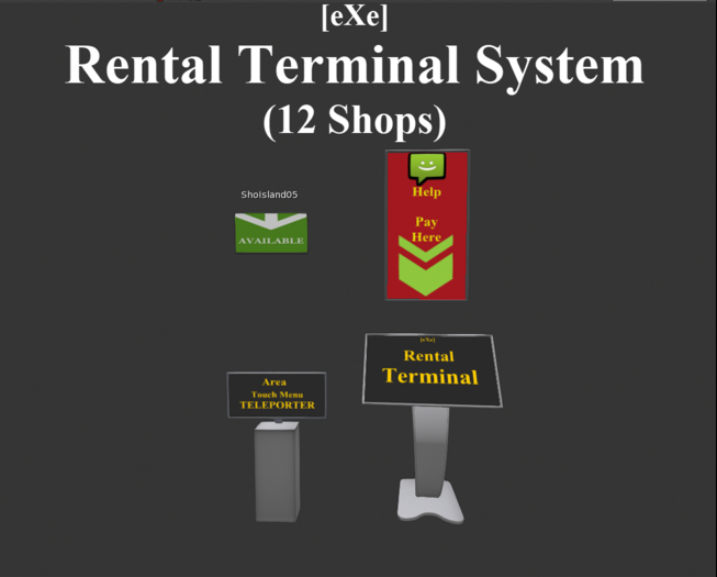 [eXe] Rental System Box 1 Panel 12 shops  for rent rentbox Rental Rentals Office