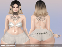 ToxsiKa Ink - Tattoo Spider Neck AND Back -Only EvoX- 2 Tones