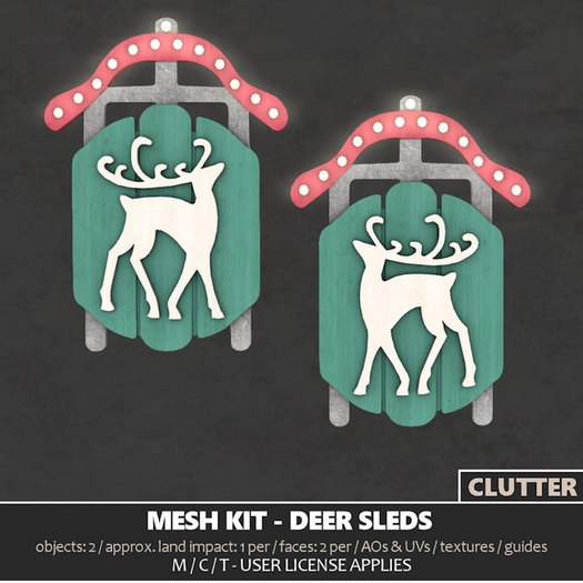 Clutter - Mesh Kit - Deer Sleds