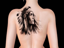 Ravenstone - 2K Apache Native American Indian Left Shoulder Tattoo BOM Watercolours T47 