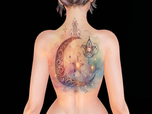 Ravenstone -  2K Pastel Watercolours Mystic Back Tattoo BOM T50 