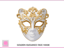 Golden Elegance Venetian Face Mask – Baroque Avatar Accessory | Copy / Modify