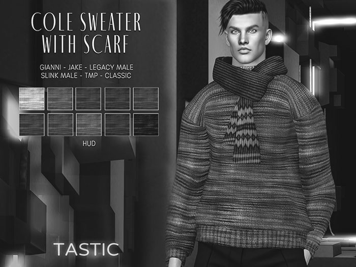 Tastic-Cole Sweater with Scarf Demo