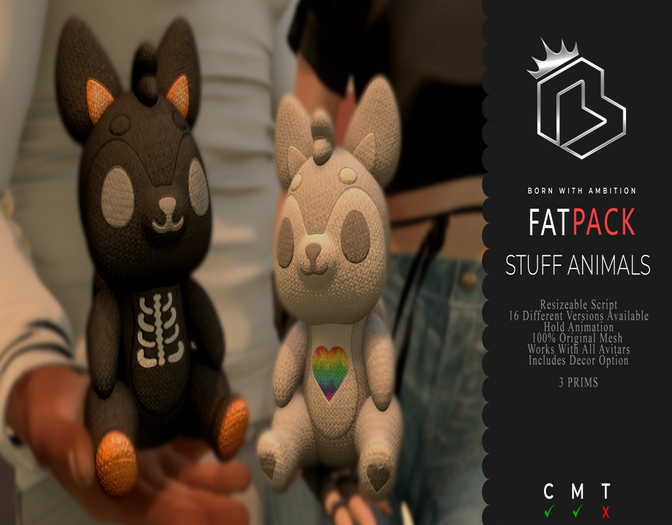 (B.W.A) Stuff Animals Holdables