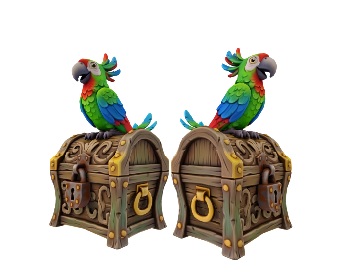 Pirate Parrot Treasure Chest FULL PERM